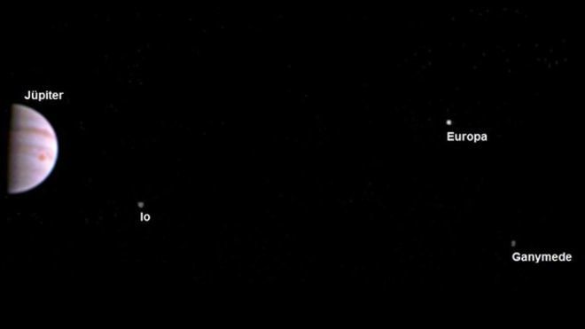 Juno Jüpiter'den İlk Fotoğrafını Yolladı