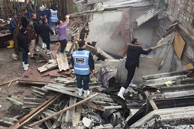 Yedikule Bostanları'nda Yıkım Başladı