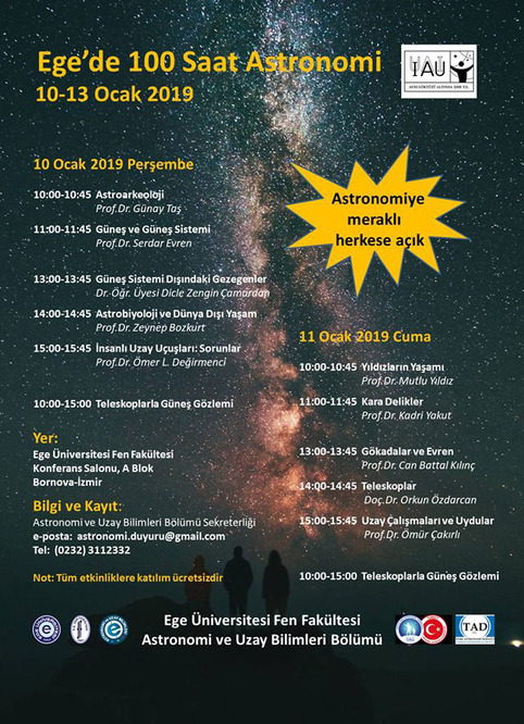 İzmir&rsquo;de Astronomi G&uuml;nlerine Davetlisiniz! 1